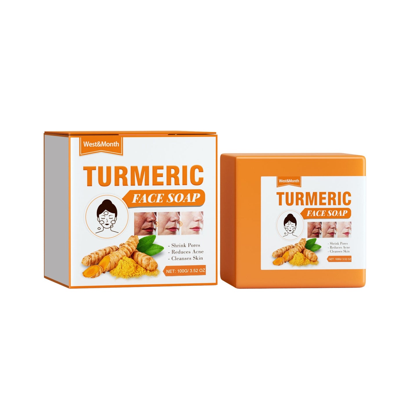 GoldenGlow Turmeric Face Bar- Blemish Clearing Cleanser