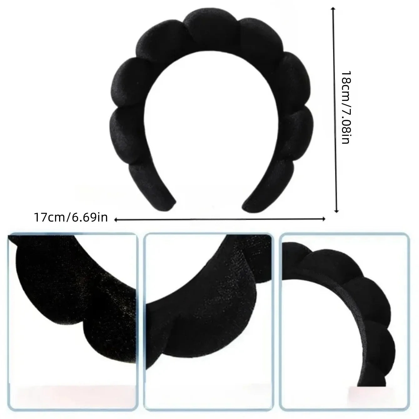 Glow Trio Spa Set- Headband + Wristbands for Face Care
