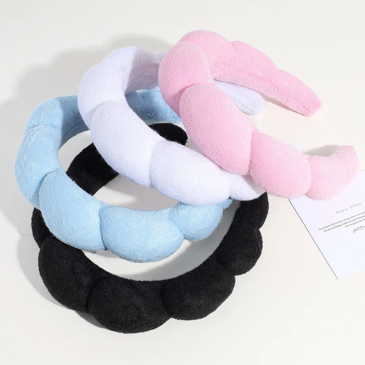 Glow Trio Spa Set- Headband + Wristbands for Face Care