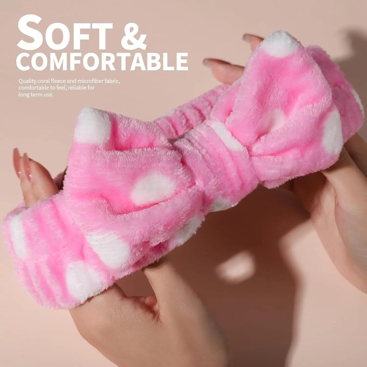 Velvet Spa Bow Band- Soft & Stretchy for Face Care