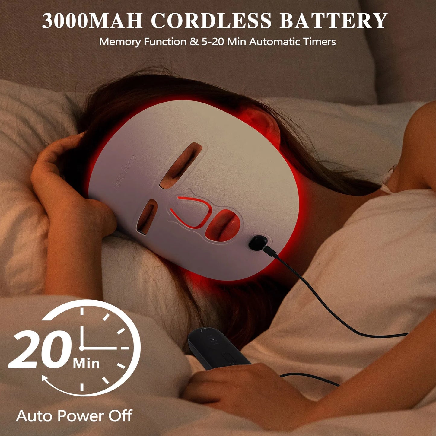 LumiGlow LED Therapy Mask- Acne & Anti-Aging Light Threatment