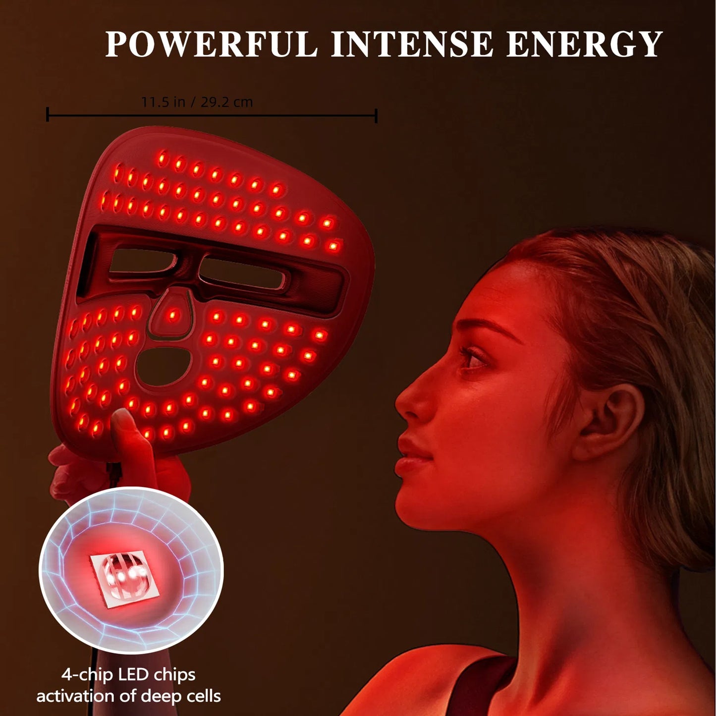 LumiGlow LED Therapy Mask- Acne & Anti-Aging Light Threatment