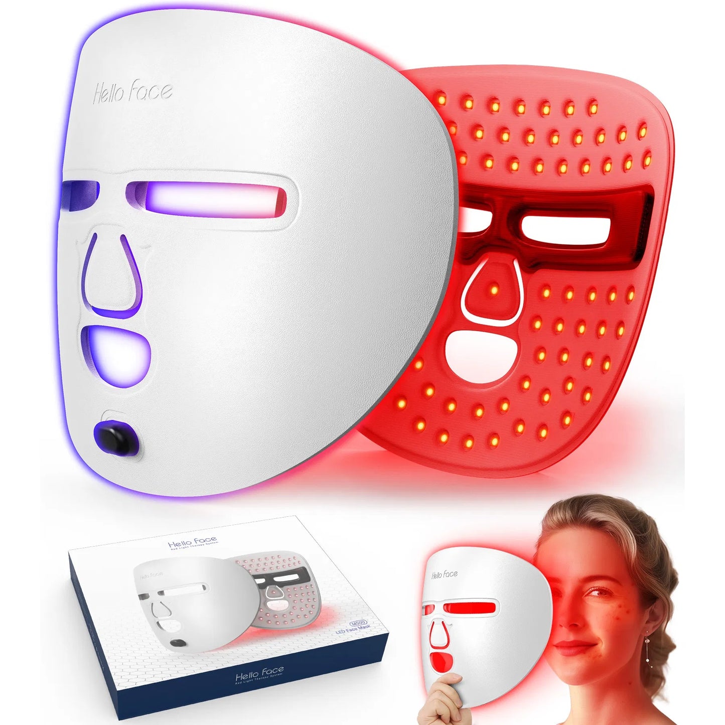 LumiGlow LED Therapy Mask- Acne & Anti-Aging Light Threatment