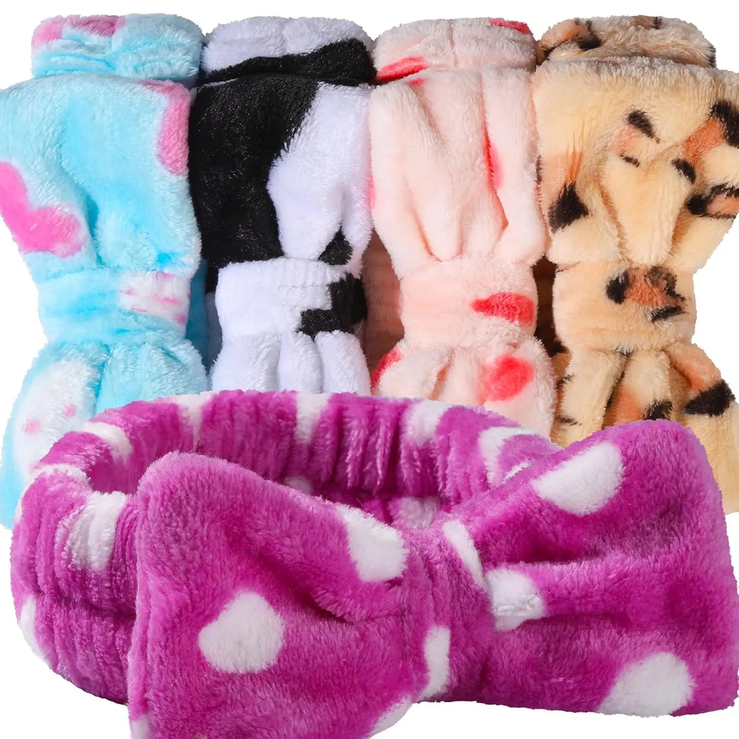 Velvet Spa Bow Band- Soft & Stretchy for Face Care
