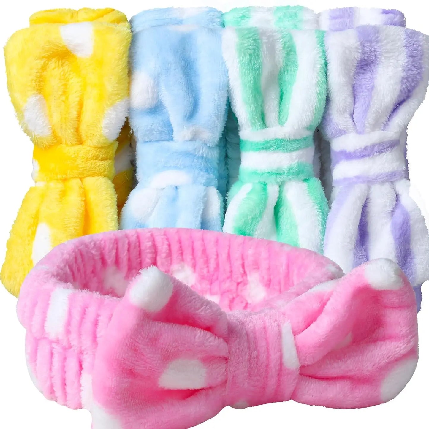 Velvet Spa Bow Band- Soft & Stretchy for Face Care