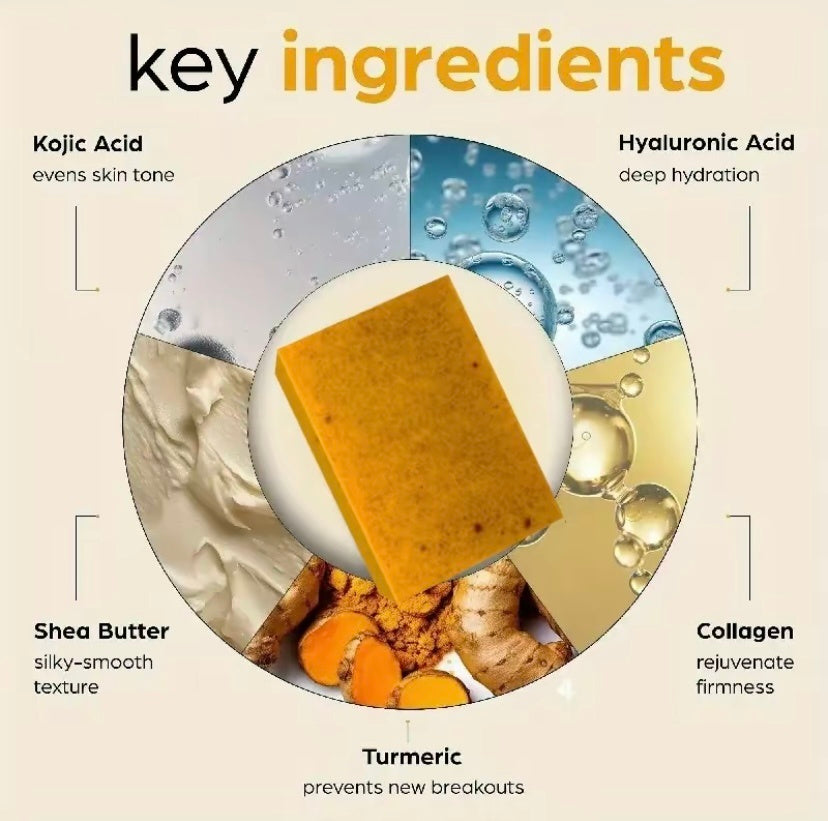 Radiance Bar- Kojic Acide dark Spot Soap with Turmeric & Vitamin C